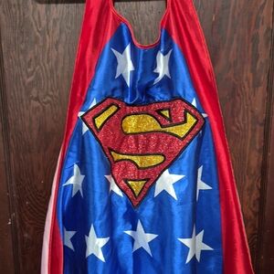 Superhero Star Cape for Kids - Red and Blue